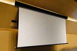 Large venue engineering electric projection screen